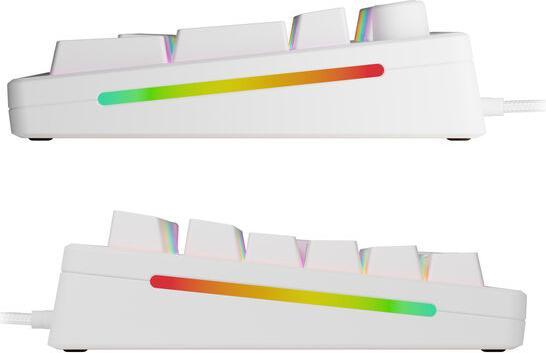 Actual product image Glorious GMMK 3 HE 100 % Custom Gaming Keyboard - Pre-Built, ANSI (US), Fox HE Switches, white (US, Cable)