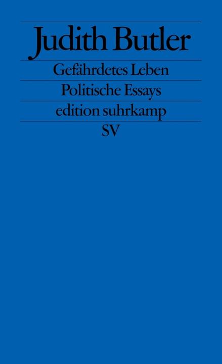 Produktbild Gefährdetes Leben (Deutsch, Judith Butler, 2005)