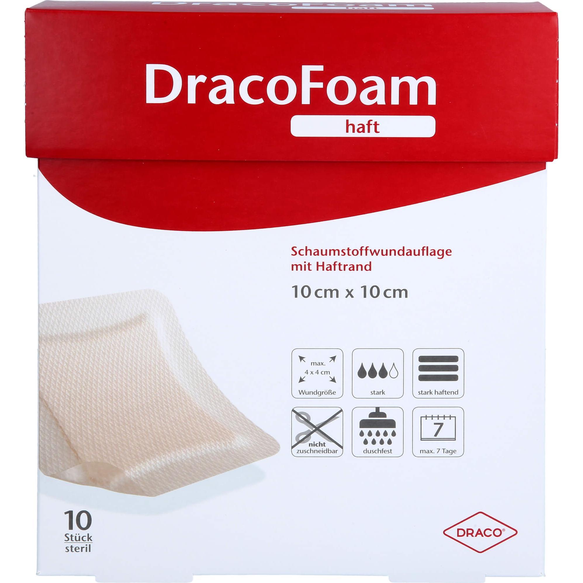 Dracco, Verbandsmaterial, DracoFoam haft Schaumstoffverband, 10 St VER