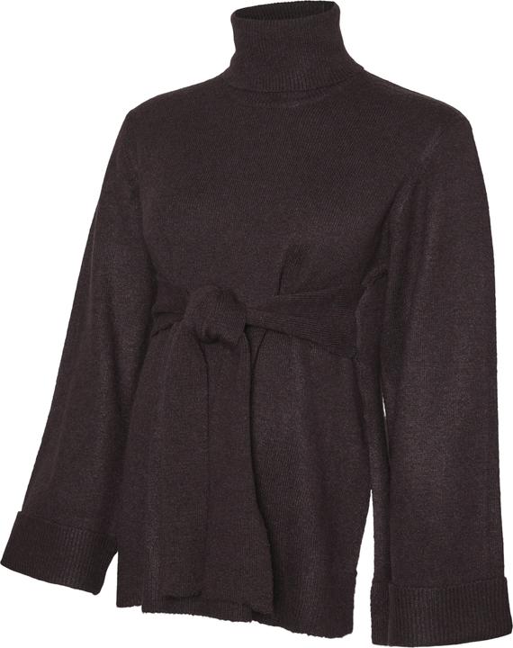 Produktbild Mamalicious Rollkragen Umgeschlagene Ärmelbündchen Weite Ärmel Pullover Strickpullover (L)