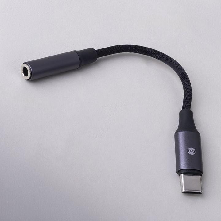 Produktbild Forever Adapter Audio AJC-01 Klinke 3,5 mm - USB-C schwarz (USB-C, 3.5mm Klinke)