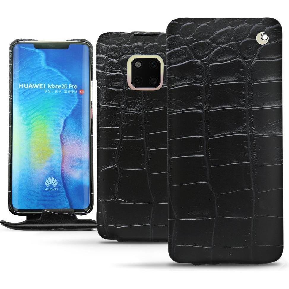 Noreve Lederschutzhülle vertikal (Huawei Mate 20 Pro), Smartphone Hülle, Schwarz