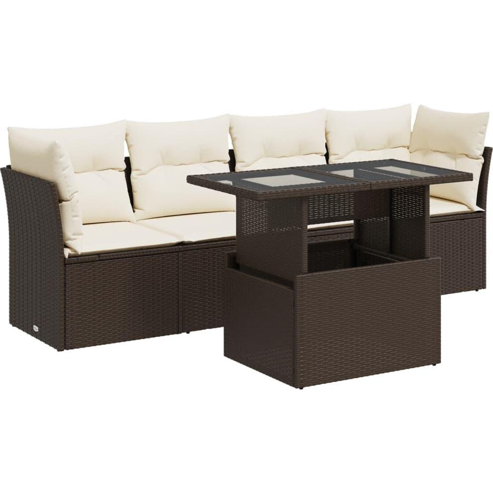 VidaXL, Gartenlounge, 10-tlg. Garten-Lounge-Set mit Kissen