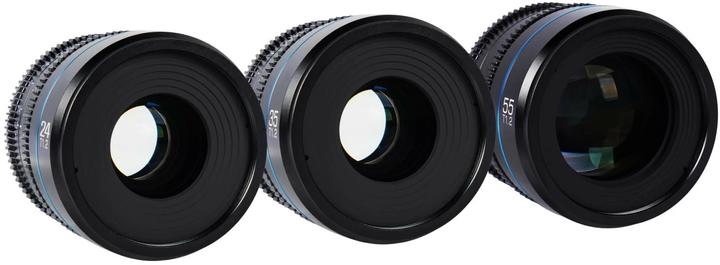 Immagine prodotto Sirui Nightwalker 24 35+55mm T1.2 S35 MF Cine Lens Bundle X-Mount (Fujifilm X, APS-C / DX, Full-frame)