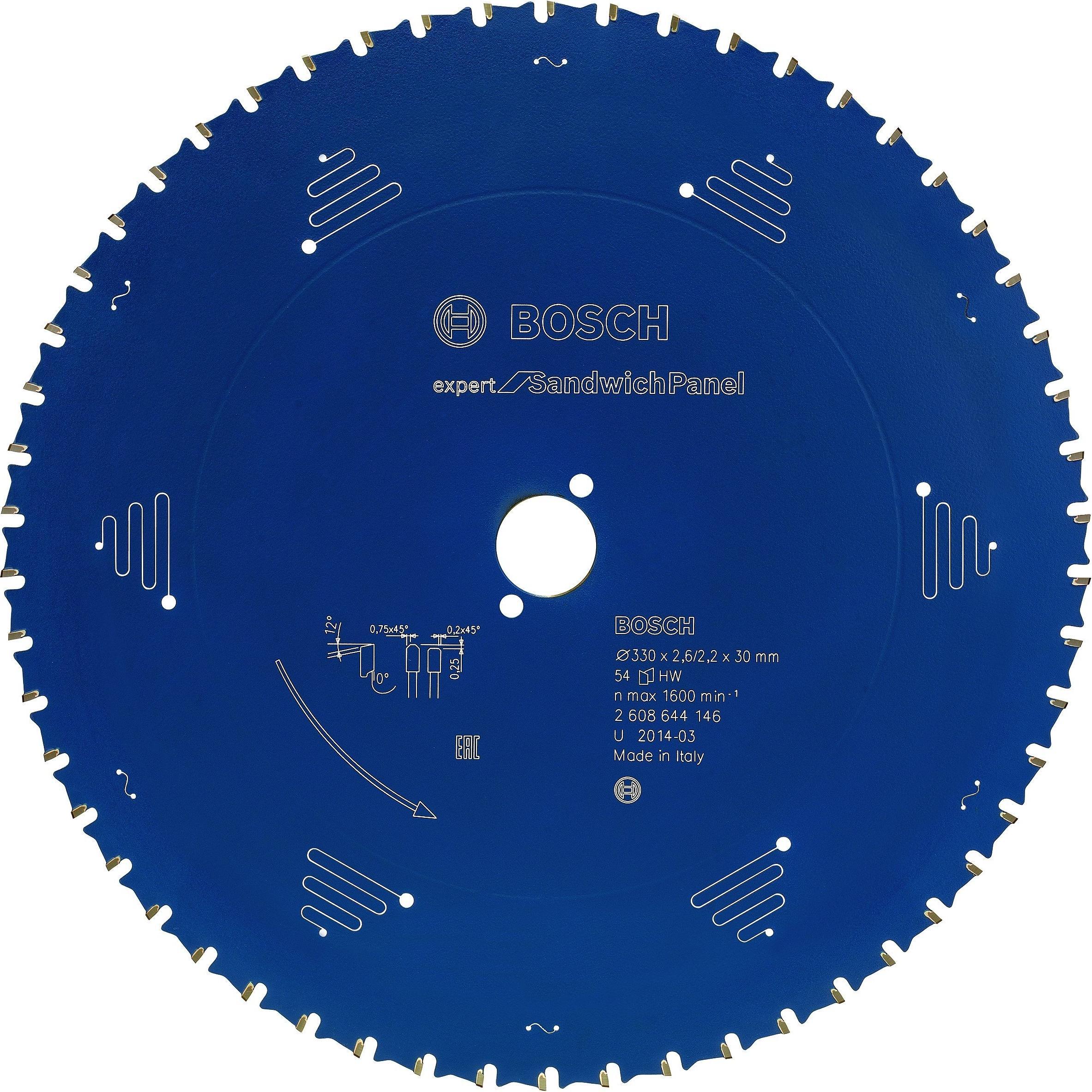 Bosch Professional Zubehör, Sägeblatt, Kreissägeblatt Expert for Sandwich Panel, 235 x 30 x 2,2 mm, 50
