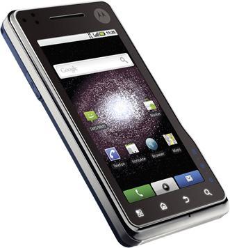 Actual product image Motorola Milestone XT720 - Silver Blue (150 GB, 3.70", 3G)