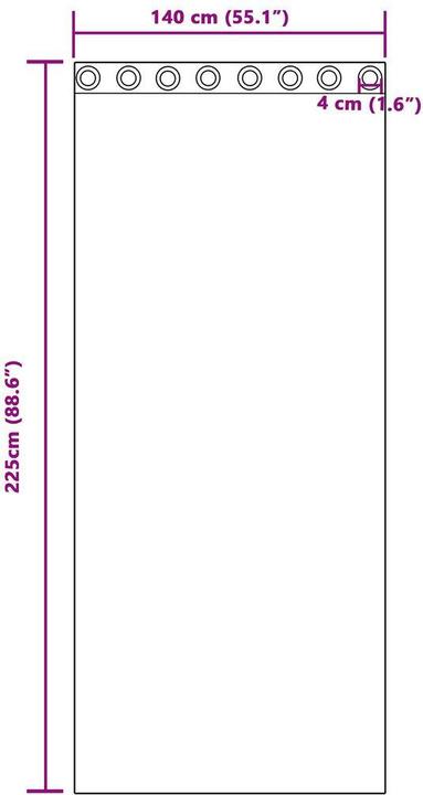 Produktbild vidaXL Verdunkelungsvorhänge (140 x 225 cm)