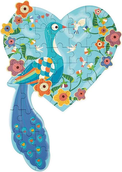 Scratch Shape Puzzle Pfau (40 Teile)