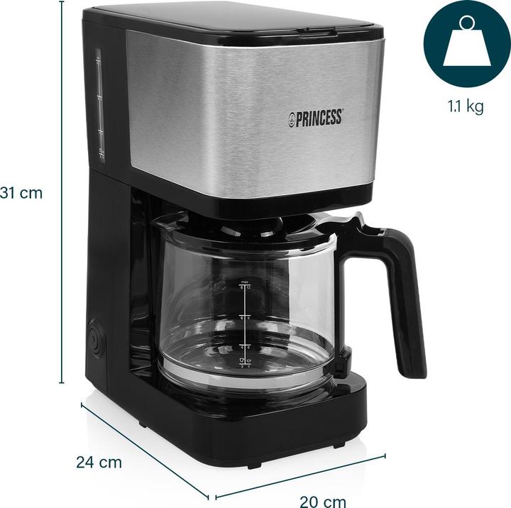 Actual product image Princess Filter coffee maker - 1.25 liter glass jug