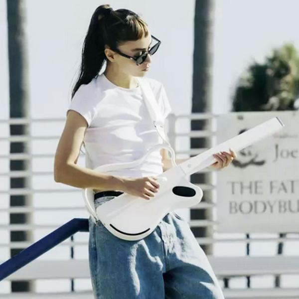 Lava Music Gitarre Genie Smart-Gitarre Weiss (Acoustic guitar, Plastic)