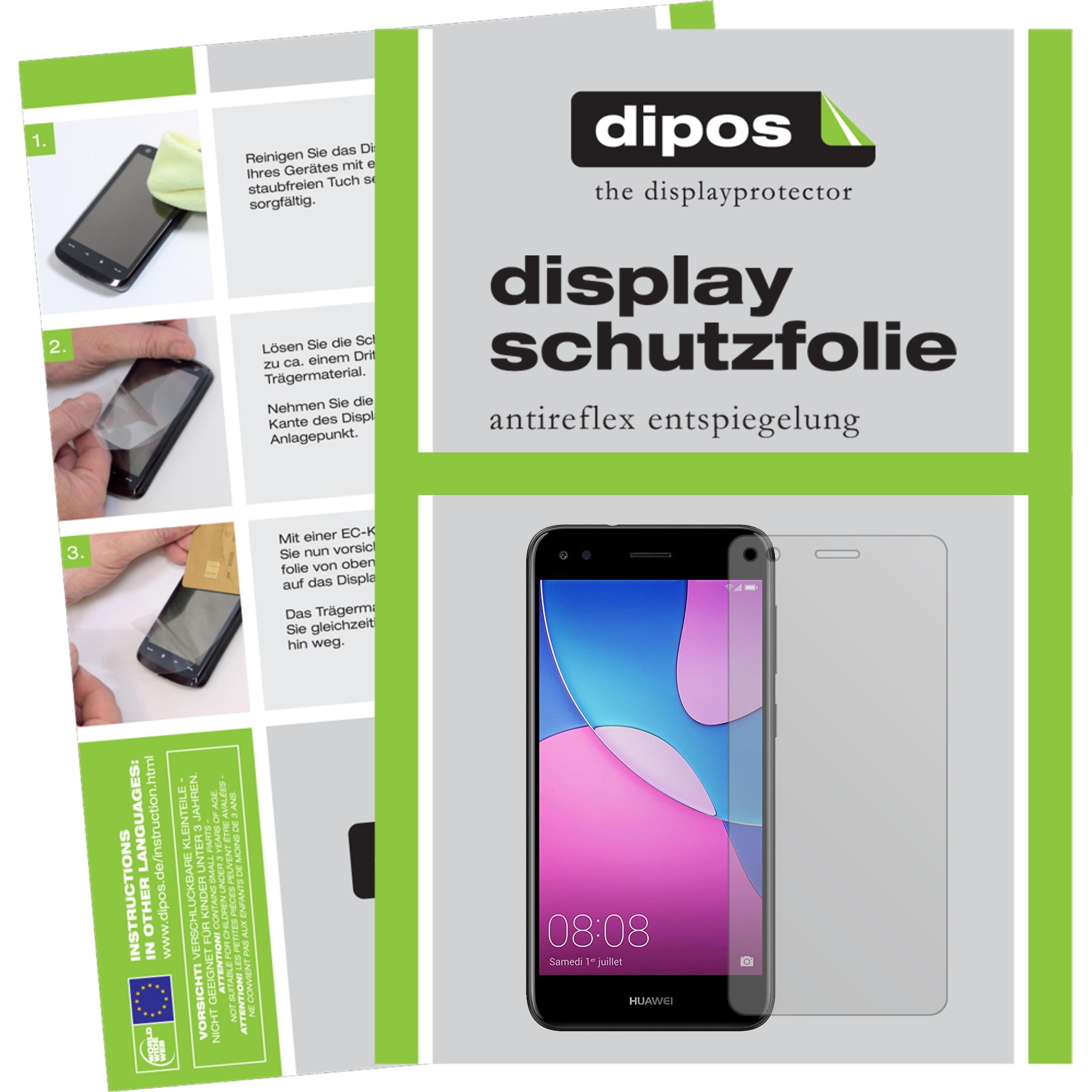 Dipos Displayschutzfolie Antireflex (2 Stück, Huawei Y6 Pro (2017)), Smartphone Schutzfolie, Transparent