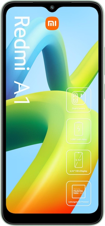 Produktbild Xiaomi Redmi A1 (32 GB, Light Green, 6.52", Dual SIM, 8 Mpx, 4G)