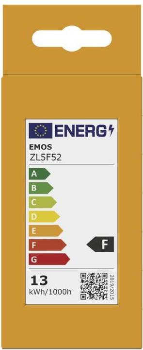 Label énergétique Emos Lampe LED Basic A60 / E27 / 12,4 W (75 W) / 1055 lm / Blanc chaud (E27, 1055 lm, 1 x)
