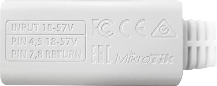 Actual product image MikroTik Gigabit passive PoE injector (30 W)