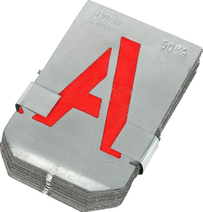 Walkron Zinc stencil letters A-Z 26 pieces 50mm