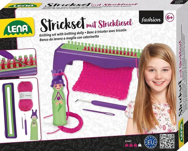 Lena SIMM Strickset mit Strickliesel, Faltschachtel