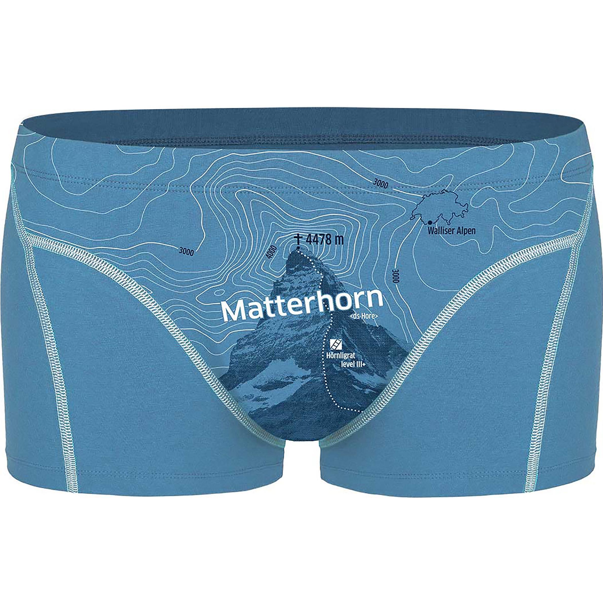 Ein schöner Fleck Erde, Herren, Unterhosen, Matterhorn, Blau, (S)