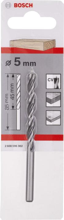 Actual product image Bosch Professional Zubehör Wood twist drill Standard, 5 x 52 x 86 mm, d 5 mm (5 mm)