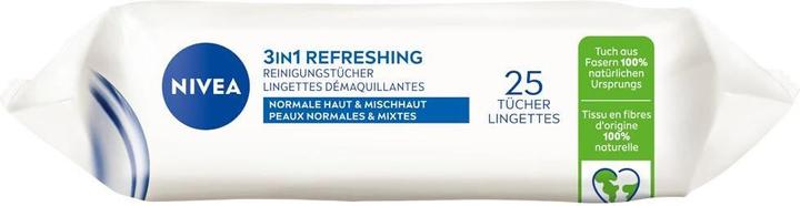 Produktbild NIVEA 3in1 Erfrischende Reinigungstücher (Reinigungstücher, 25000 ml)