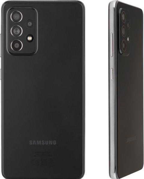 Actual product image Samsung Galaxy A52s EE Enterprise Edition EU (128 GB, Awesome Black, 6.50", Hybrid Dual SIM, 64 Mpx, 5G)