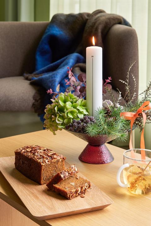 Actual product image Hübsch Bonbon Glass Bowl Large Blue/Red (25 cm, 1x)