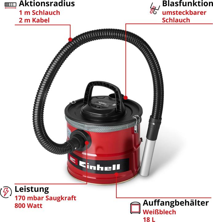 Produktbild Einhell TC-AV 1830 D (Aschesauger)