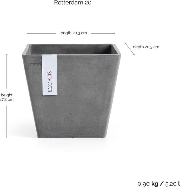 Produktbild Ecopots Rotterdam (20 cm)