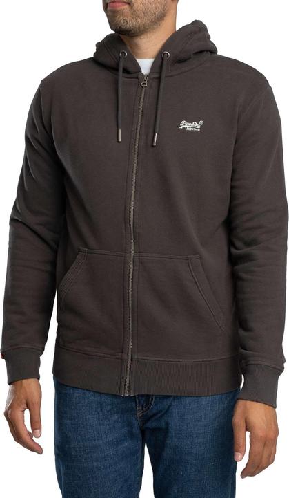 Image du produit Superdry Sweat à capuche zippé Logo Essential mi-brossé (M)