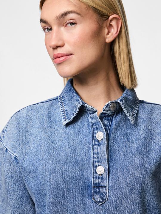 Produktbild Pieces Pckenya Ss A-Shape Denim Dress Noos Bc (XS)