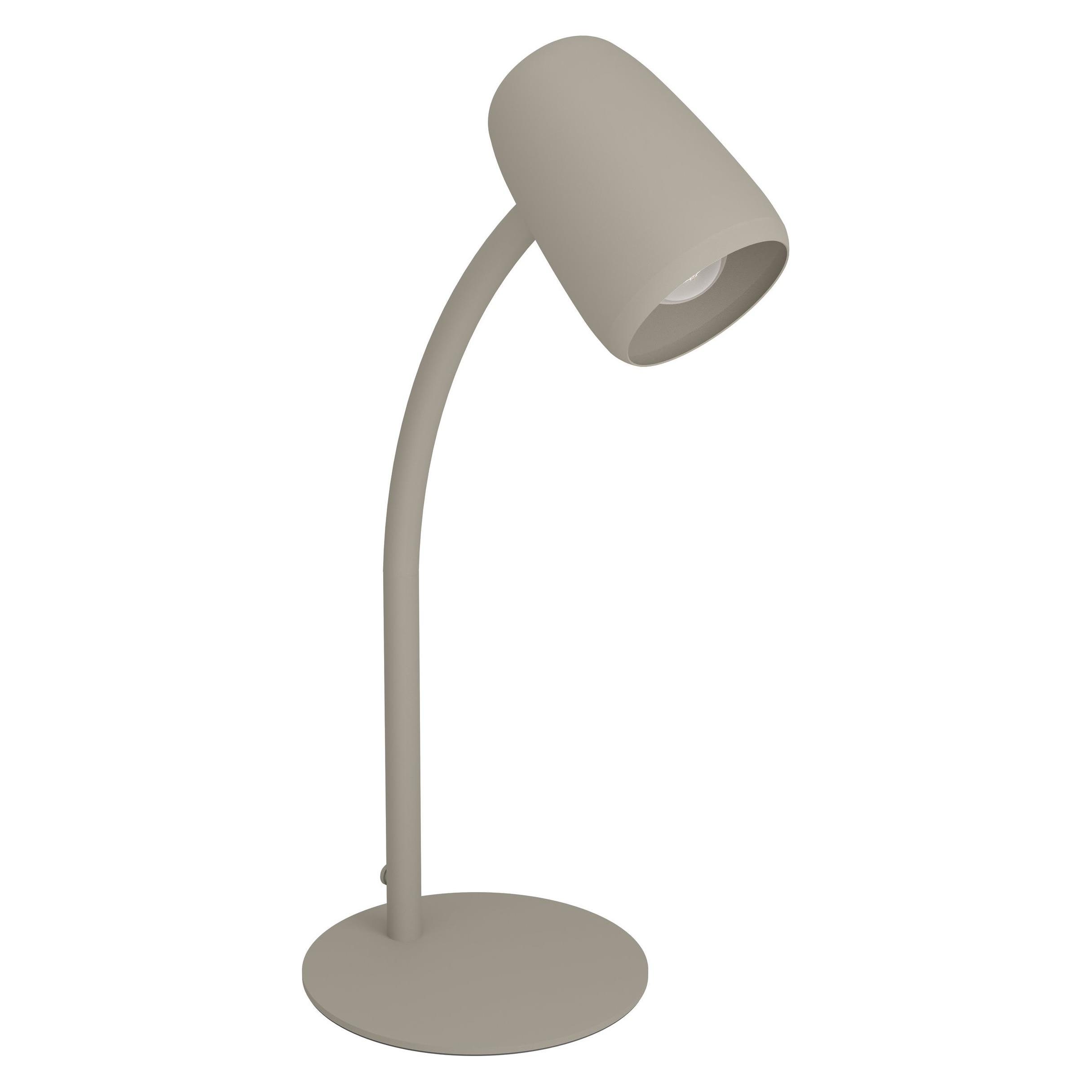 Eglo Tischleuchte "Carlo Tischlampe - Stahl - E14 - 1X18W - IP20" E14 1 Stk. Nachttischlampe, Flexarm, 1, 5 M Kabelschalter, L8, 5 X B8, 5 X H46 Cm