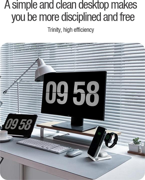 Actual product image Nillkin WIRELESS CHARGING PowerTrio 3in1 MFI Charger, Apple Console (15 W)