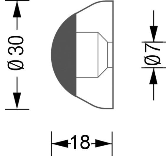 Produktbild Phos Wandtürpuffer Bulb (1 Stück)