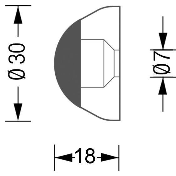 Thumbnail - Phos, Türstopper, Wandtürpuffer Bulb (1 Stück)
