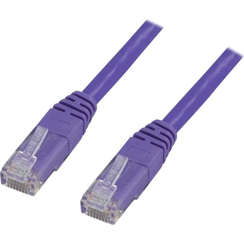 Deltaco patchkabel - 50 cm - lilla (U/UTP, CAT6, 0.50 m), Netzwerkkabel