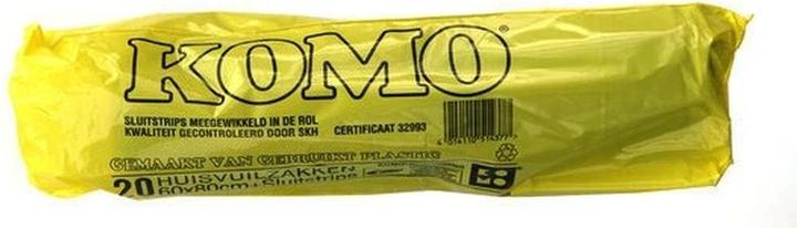 Actual product image Komo 60 litre bin liners black (20x, 60 l)