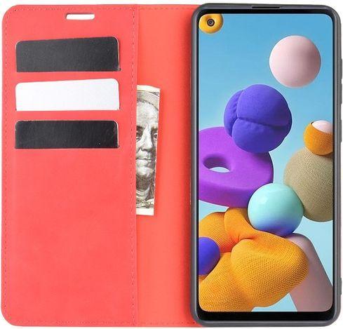 Immagine prodotto MU Classic Classica V serie di copertine di libri in pelle (Samsung Galaxy A21s)