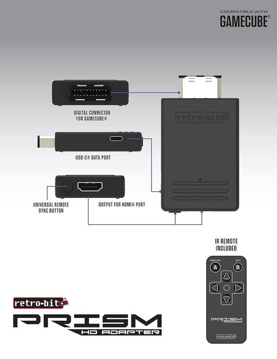 Actual product image retro-bit Prism HD Adapter for Gamecube - Accessories - Nintendo GAMECUBE
