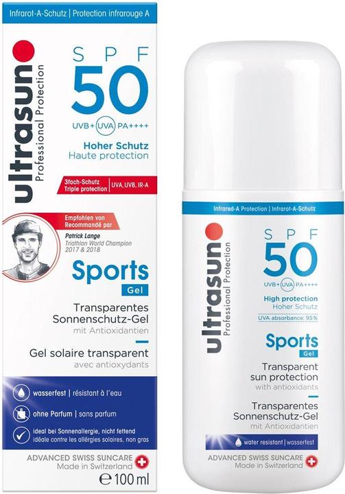 Image du produit Ultrasun Gel pour le sport (Crème solaire, SPF 50, 100 ml, 124 g)