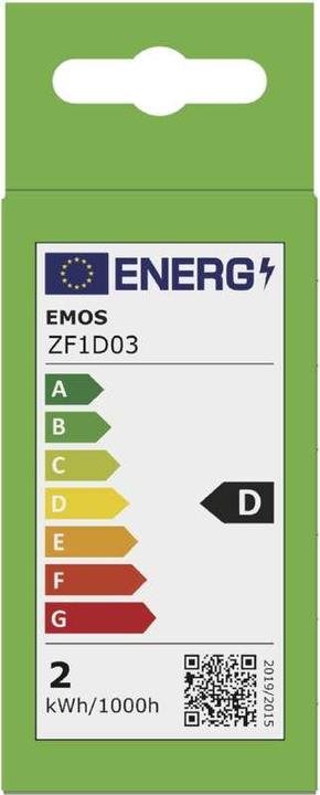 Energie-Label Emos LED Lampe Filament Mini Globe / E14 / 1,8 W (25 W) / 250 lm / Neutral Weiss (E14, 250 lm, 1 x)