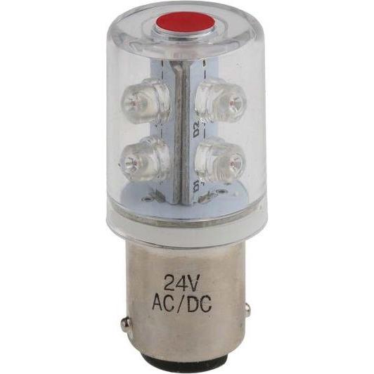 RS PRO, Sicurezza personale, LED 6-chip LED BA15d 24VAC/DC rosso