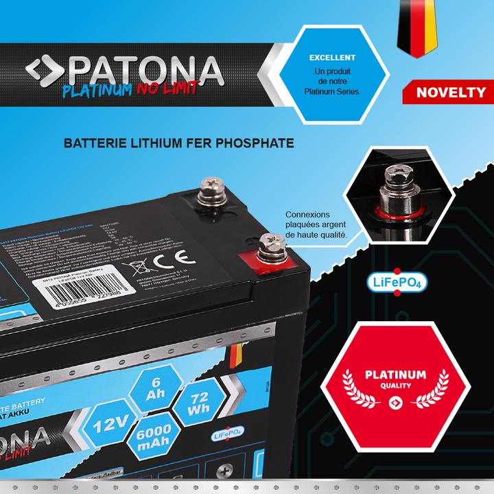 Immagine prodotto Patona Batteria al platino (12 V, 6 Ah)