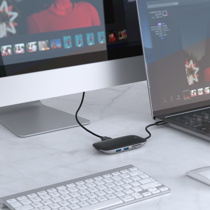 Produktbild Aukey I/O-HUB USB3 3PORT CB-C71/LLTSN1001018 (USB-C, 8 Ports)