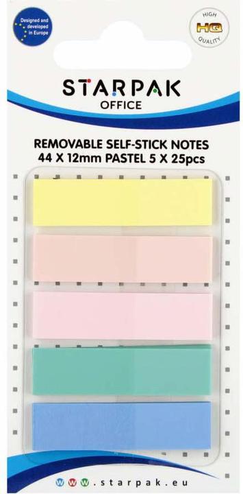 Produktbild Starpak Haftnotizen 44x12mm, 5 Pastellfarben (80 x 50 mm)