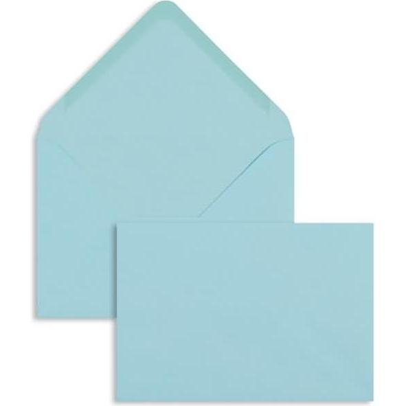 Blanke, Briefumschlag, Briefumschläge C6 100g/qm gummiert VE=100 Stück hellblau (C6, 100 x)