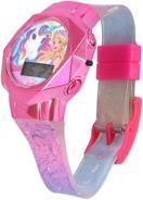 Actual product image Accutime Wristwatch Set Barbie with Accessories, Children's LCD Watch with Digital Display, Flashing LEDs (Digital watch)
