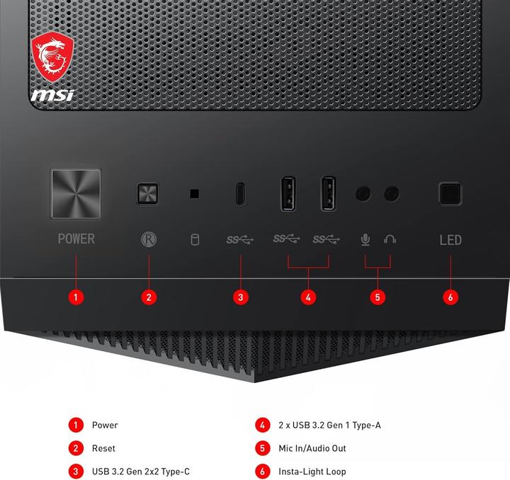 Actual product image MSI MPG Gungnir 110R (ATX, mATX, Mini-ITX)