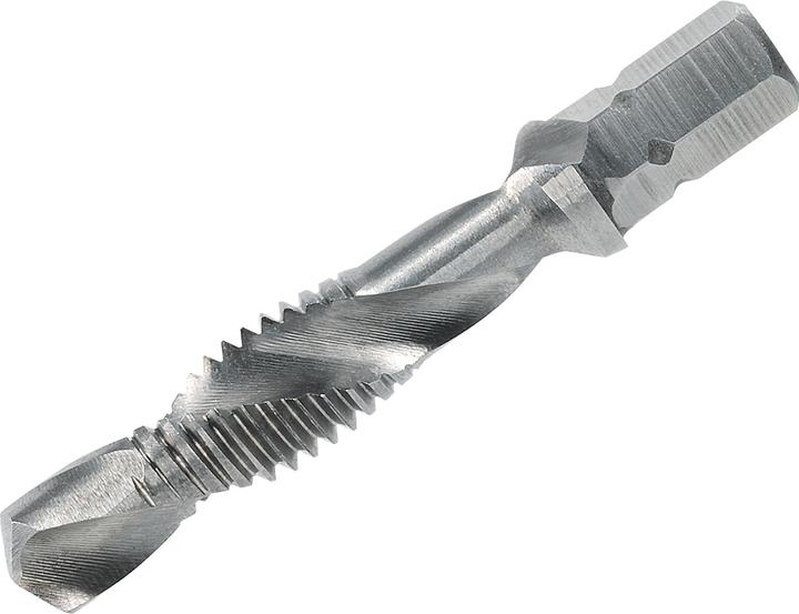 Actual product image Magni Völkel combination tap bit with 1/4" hexagon socket 30° SP HSS-G - M 4 x 0.7