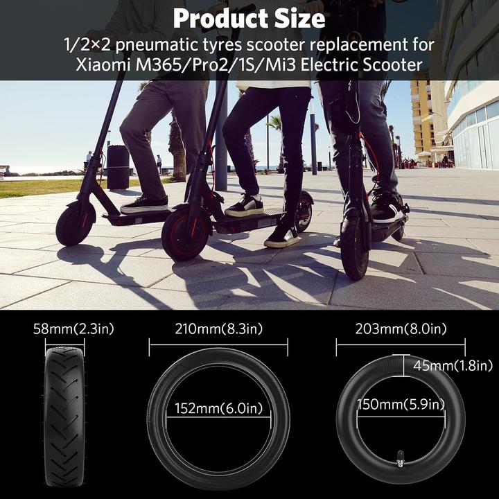 Actual product image Ouxi 2-teilige E-Scooter-Reifen-Set