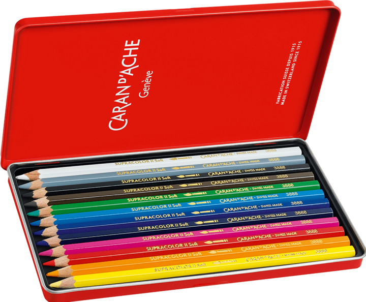 Image du produit Caran d'Ache Supracolor Aquarelle Metallschachtel (Multicolore, 12 x)