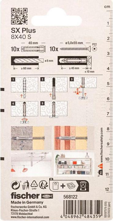 Actual product image Fischer Expansion anchor SX (10 pcs.)